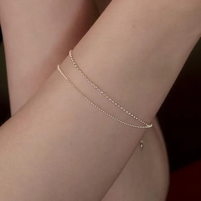 SS020 Layered Ball Chain Bracelet