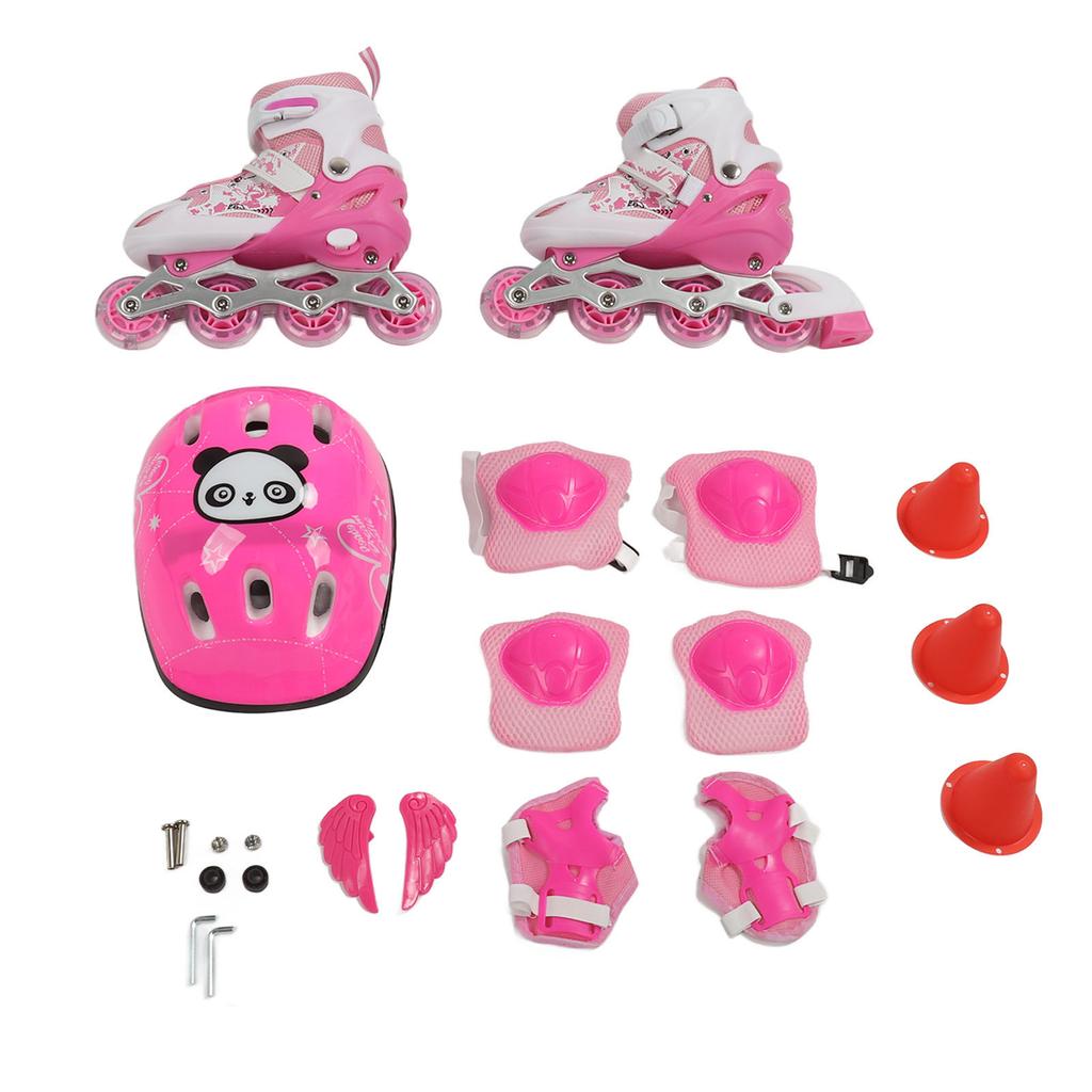 Inline Skates for Kids Boys Girls Adjustable Blade Roller Skates with Light Up Wheels for Indoor