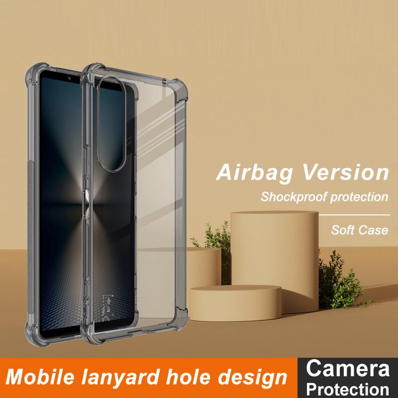 

IMAK For Sony Xperia 1 VI Case TPU Phone Cover Four Corners Air Cushion Transparent Black