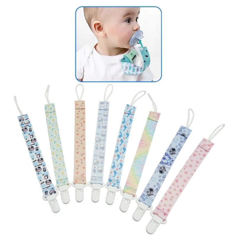 Cute Design Pacifier Clip Practical Pacifier Holder Baby Toy Hanger Teether Strap Keep Your Pacifier Secure for Boy Girl