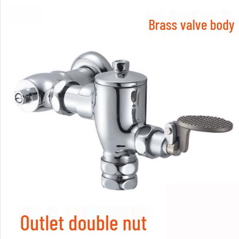 Brass Foot-Operated Squatting Pan Flush Valve