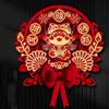 Traditional New Year Lucky Character Stickers Red Door Couplet Ornaments  Window Decoration