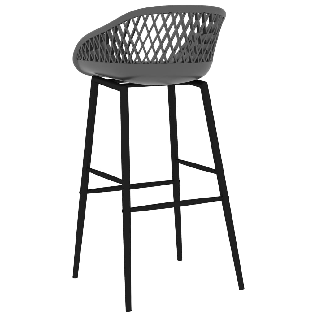7 Piece Bar Set in Black and Gray