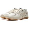 Li Ning Synthetic Leather Zhen Rong 92S Comfortable Versatile Non-Slip Wear-Resistant Low-Top Skate Shoes Women Sneaker Beige AEPU038-4