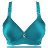 Sutiã push-up fino de algodão brilhante escovado, tamanho grande, sem anel de aço, sem costura, roupa íntima feminina
