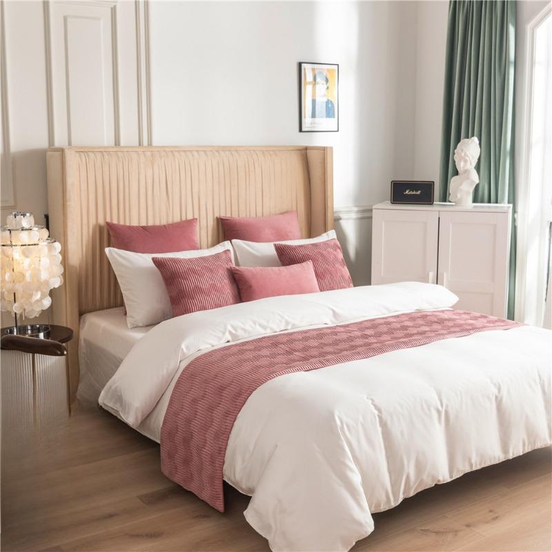 

Скандинавская простота, бархатное волнистое узорное постельное полотенце, домашний отель, плед, дорожка для столовой, декор для свадебной вечеринки, полотенце с хвостиком, наволочка 30*50cm（pillowcase）