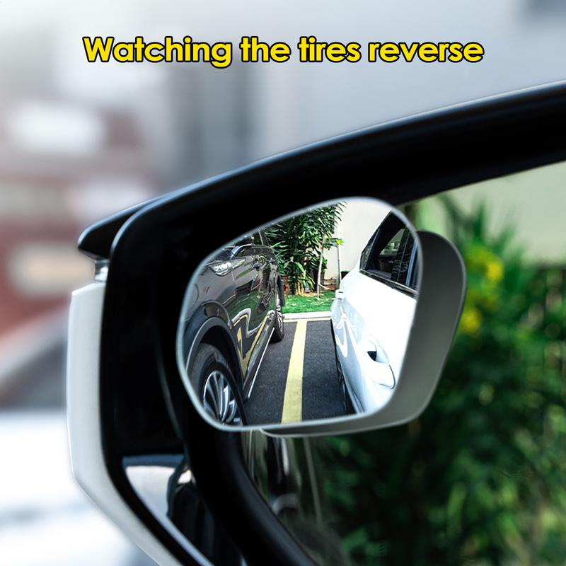 

Frameless Blindspot Mirror 2pcs Wide-angle Car Rearview Auxiliary Mirrors 360 Degree Adjustable mini Mirrors for Car Reverse United States