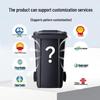 120L Outdoor Commercial Flip-Lid Waste Bin with Wheels