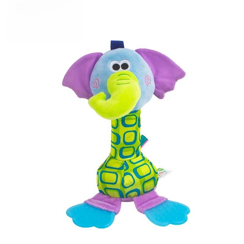 Elephant Lion Plush Rattle Toy With Sensory Development For Infants And Toddlers