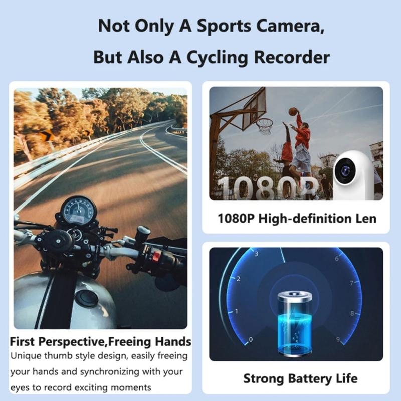 Compactly Sports Recording Camera With 32GB Memory Magnetic Neck Lanyard For Clear Footages And On Travel Convenience