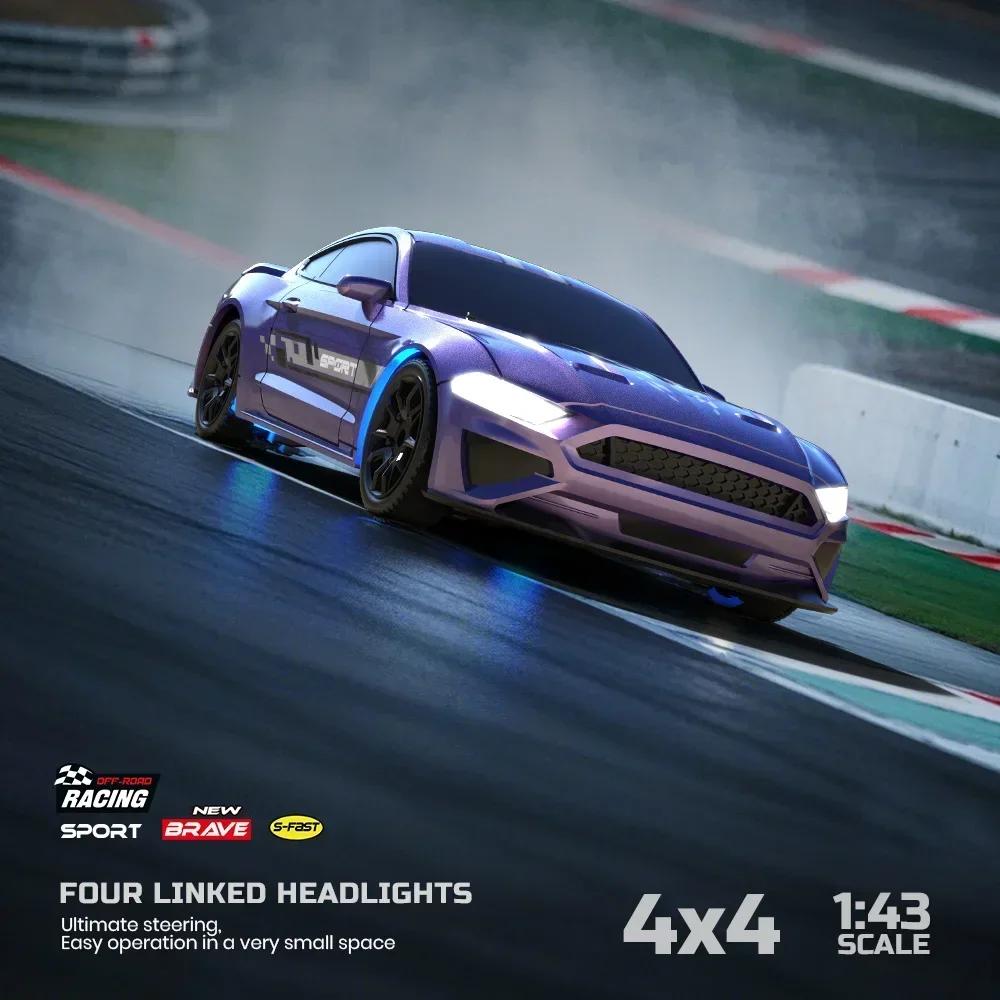 Non-Toxic Rc Drift Vehicle 1/43 4Wd Car 2.4G High Speed 15Km/H Remote Control Mini Racing Cars Model Toys For Children Kids Birthday Gifts