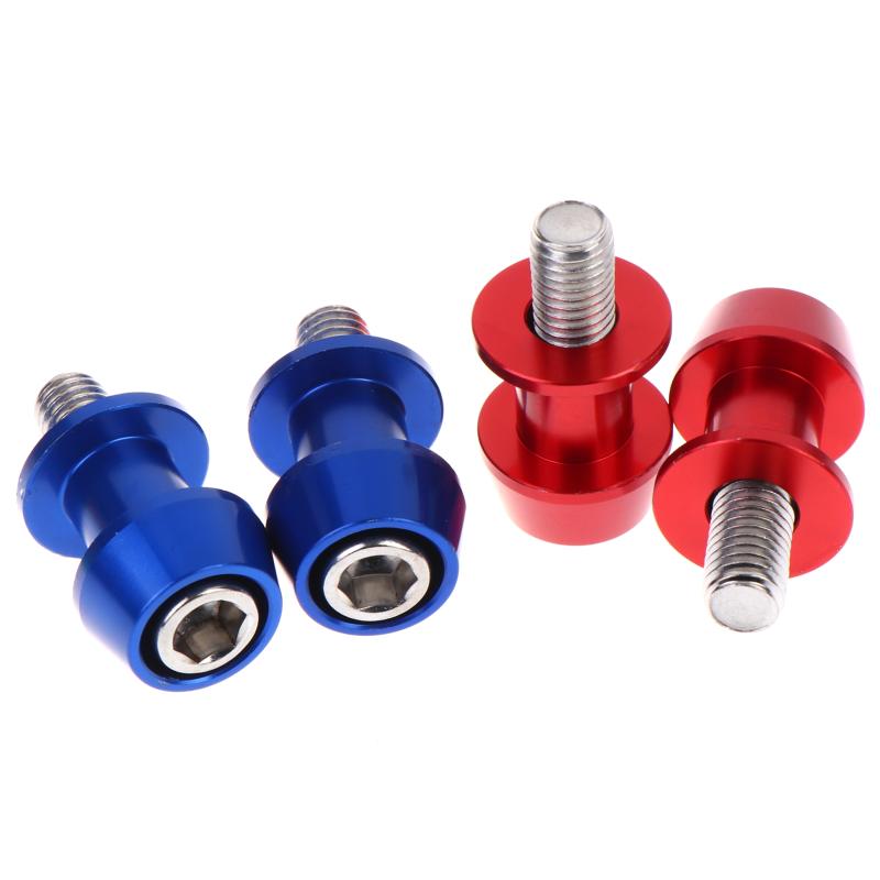 2 Stuks 8/10 Mm Aluminium Motorfiets Stand Swingarm Spoelen Slider Stand Schroef Swingarm Motorfiets Accessoire