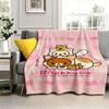 Hot Cute Kawaii Cartoon R-RilakkumaS 3D Flannel Blanket Soft Throw Blanket Art For Home Decor Bedroom Bed Sofa Picnic Fans Gift