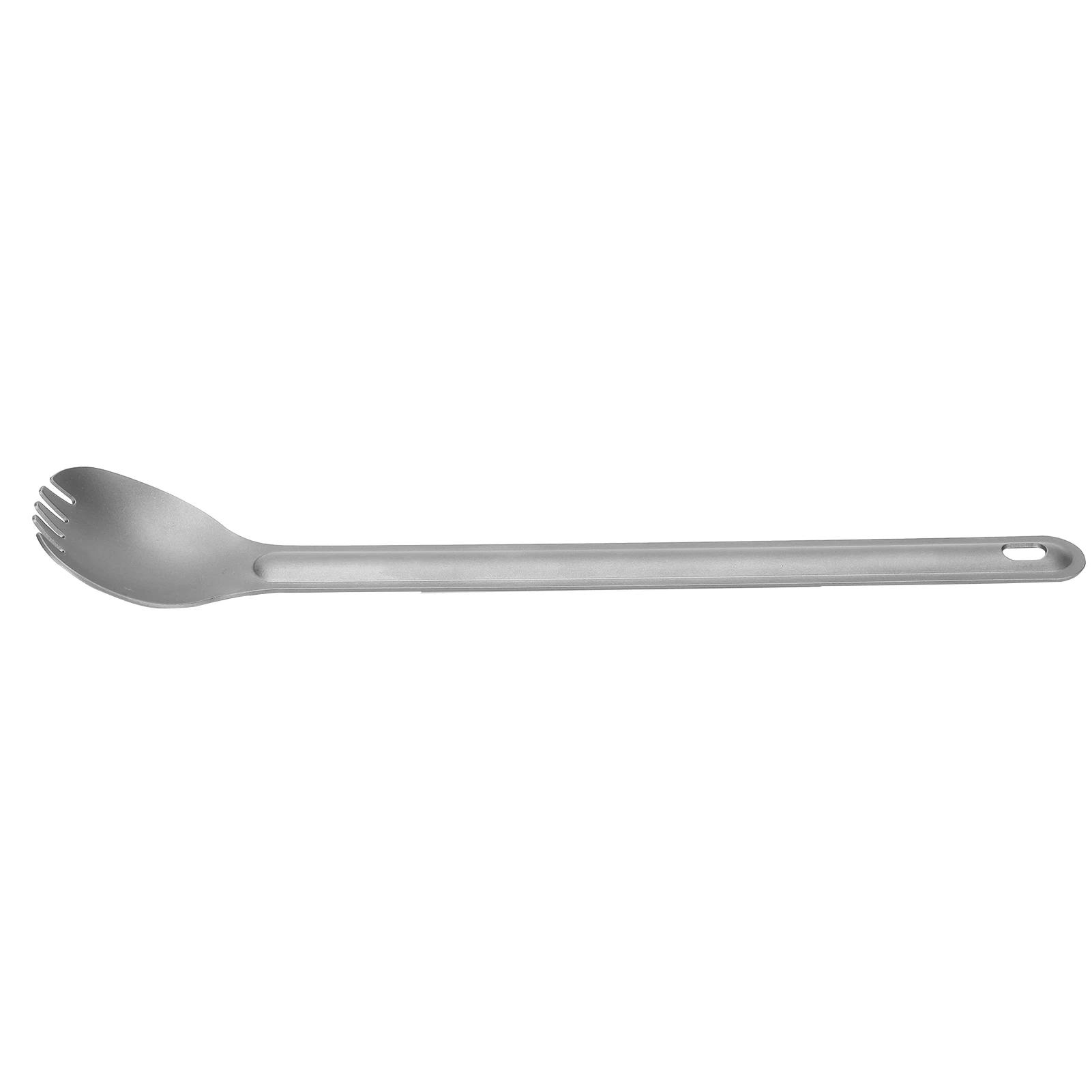 

Camping Long Handle Spoon Lightweight Titanium Tableware Corrosion Resistance Spork/Spoon Camping Supplies