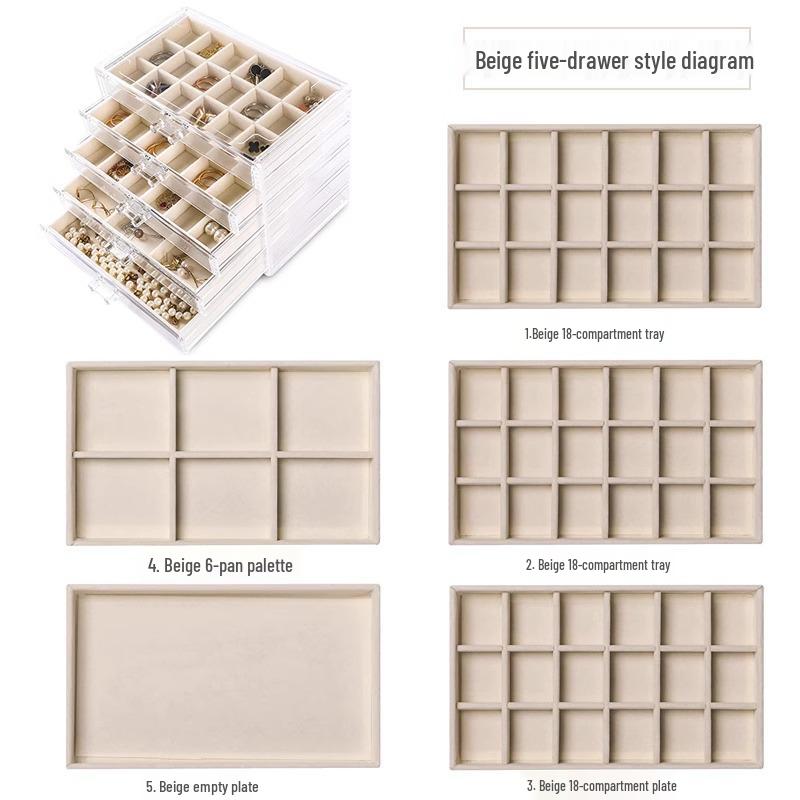 Wielopoziomowe pudełko na biżuterię na kolczyki i małe przedmioty - Przechowywanie i organizacja w domu