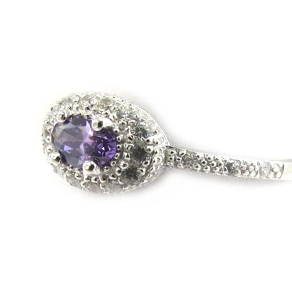 Amethyst 'Scarlett' Silver Ring