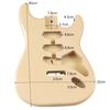 Lesklé krémově žluté tělo elektrické kytary z topolu se třemi single-coil snímači