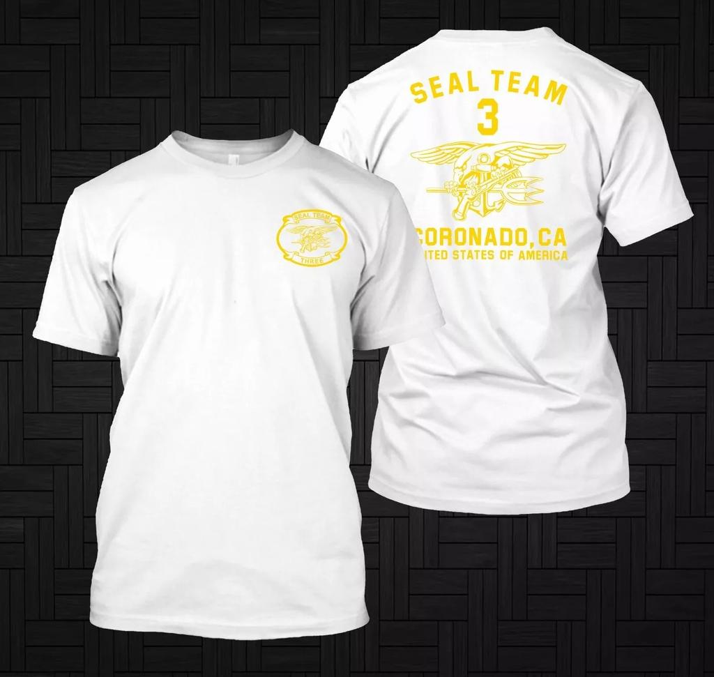 Men's Women Naval SEAL Team Three DEVGRU Coronado US Special Military Force TShirt Summer Cotton Short Sleeve Tee Streetwear Top