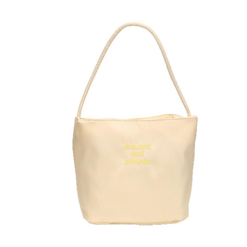 Korean Muçu Embroidered Women's Bucket Handbag - Available in Large & Small Sizes, Perfect for Weddings, Birthdays, or Banquets.