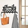 Family First Key Hook Set 7 Hooks Wall Mounted Organizer for Hallway Entryway