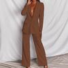 AutumnWomen's Fashion Elegant Long Sleeves Suit Straight-Leg Trousers Suit Already In Stock