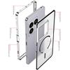 Custodia Magnetica Per Sony Xperia 1 VIII Custodia Per MagSafe Lega di Alluminio Telaio Metallico Copertura in Acrilico Trasparente Opaco