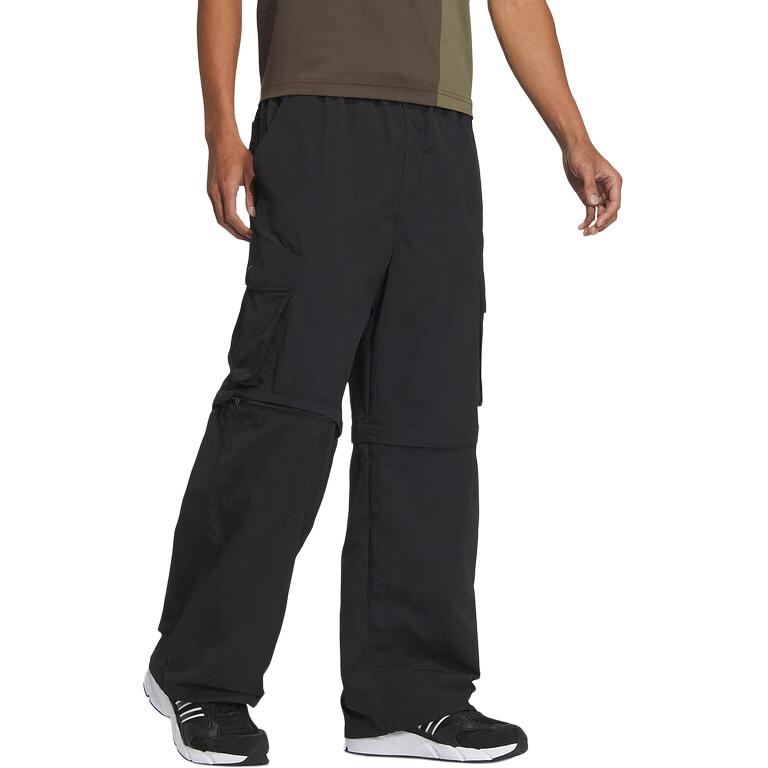 adidas Solid Mid-Waist Elastic Straight-Leg Knit Sports Pants Men Bottoms Black JI9817