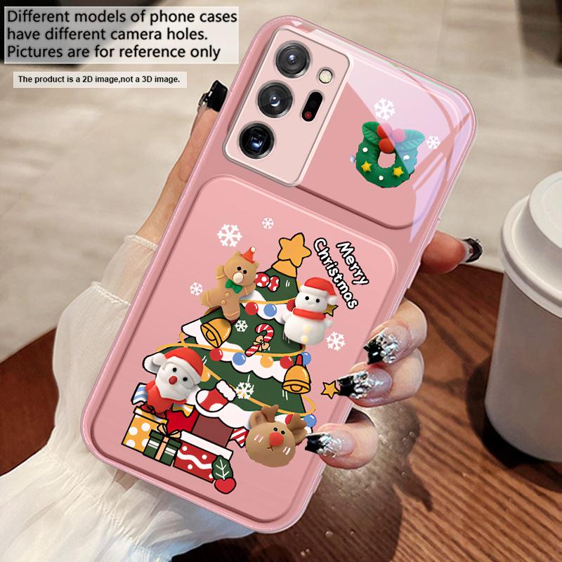 Cartoon Christmas tree For Samsung M02 12 Note 8 9 10 20 A 01 A02 A03 Core 04 05 06 10 12 13 14 15 A16 glass Ultra phone case