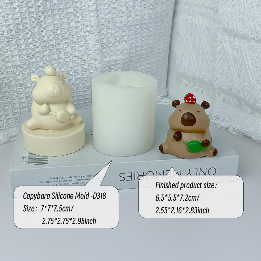 2025 NEW Cute Capybara Milk Jelly Silicone Mold Pudding Dolphin Pudding Mould Home Baking Accessories Kitchen Tool