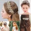 Bridal Wedding Crown Handmade Baroque Tiara Hair Jewelry Crystal Leaves Hairband