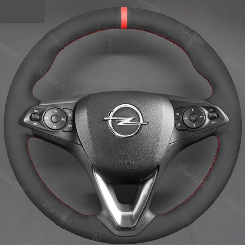 Hand Stitched Black Leather Car Steering
