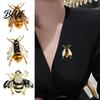 Anti-exposure Buckle Brooch Pin Small Bee Shape Decorative with Black
