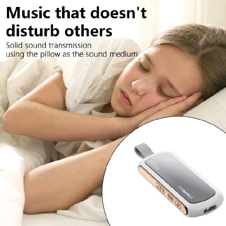 Wireless Bone Conductions Pillow Speaker Stereo Sound Builts In Flashlights for Side Sleepers Bone Conductions Speaker