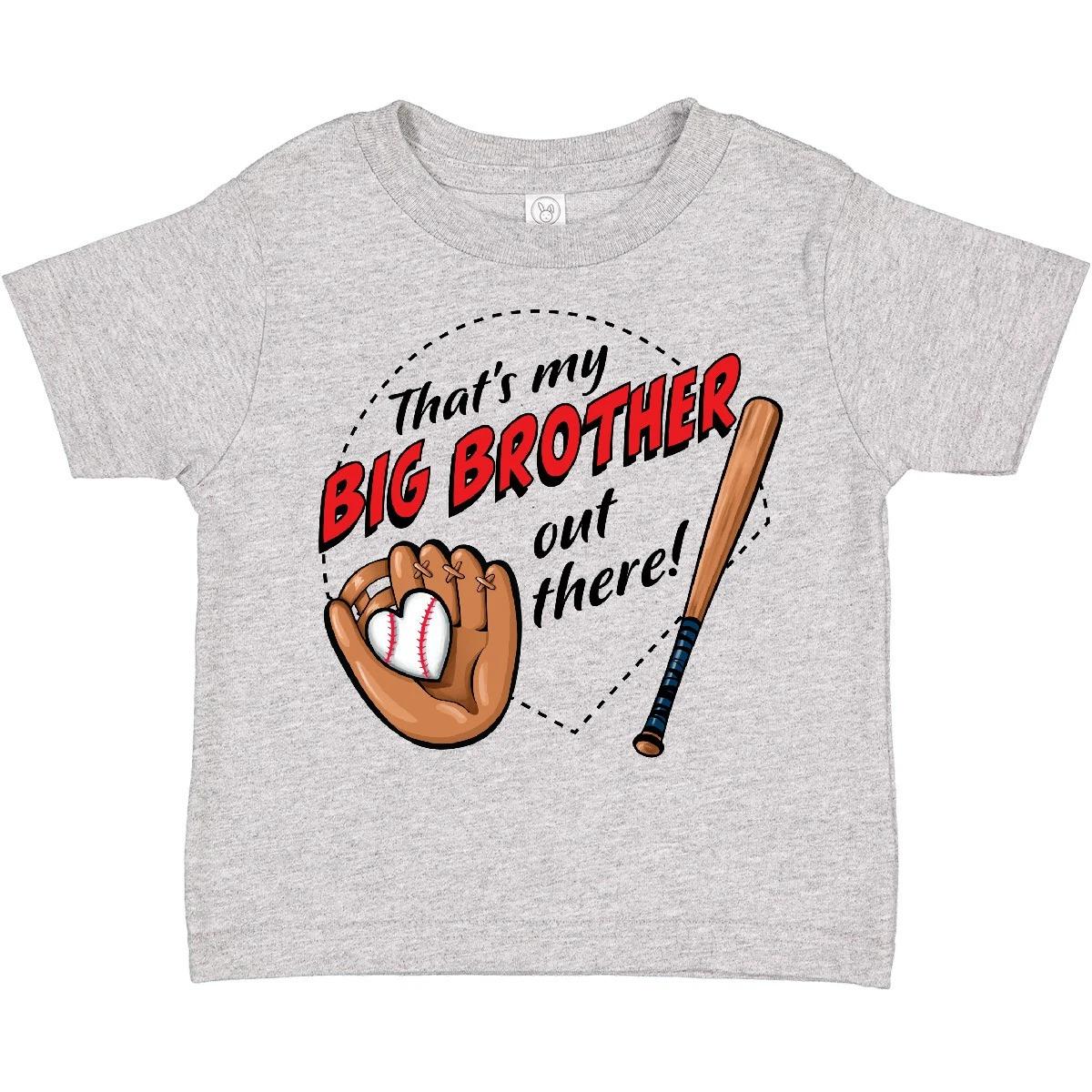 

Inktastic That s My Big Brother Out There- Baseball Toddler kids boys T-Shirt Sports Fans 110