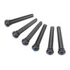 6Pcs Black Guitar Bridge Pin Kit Decorative Robust Clarity Increasing Guitar Bridge Pin Replacement