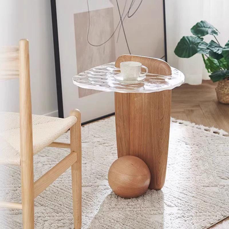 Wooden Coffee Tables Creative Corner Modern Side Table Beside Minimalist Tea Tables Living Room Bedroom Storage Furnitures