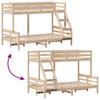 Bunk Bed 80x200   120x200 Cm Solid Pine Wood