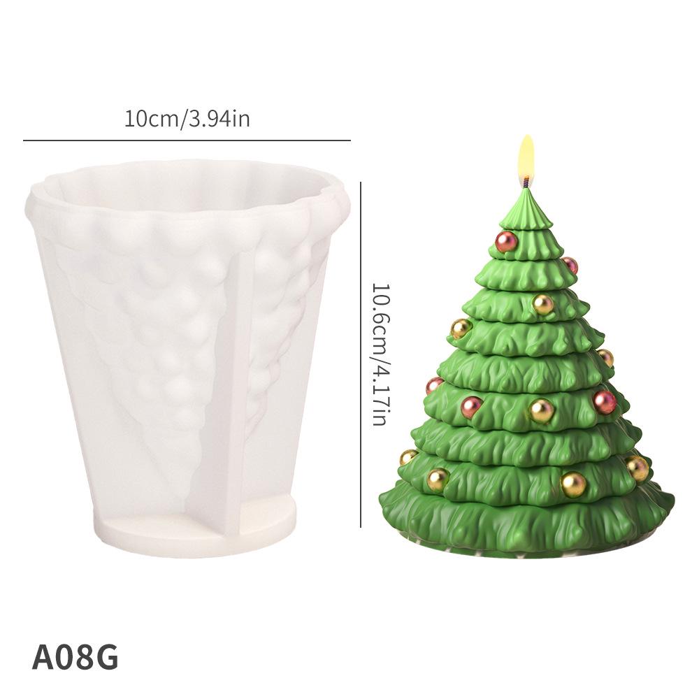 

Форма для свічки у вигляді різдвяної ялинки з силікону: Зроби сам Ароматерапевтичний гіпс та Епоксидна смола Настільна прикраса Орнамент