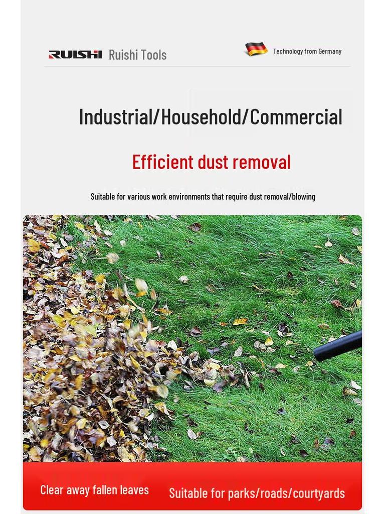 Ruishi High-Power Rechargeable Hair Dryer & Dust Blower/Vacuum for Home & Industrial Use