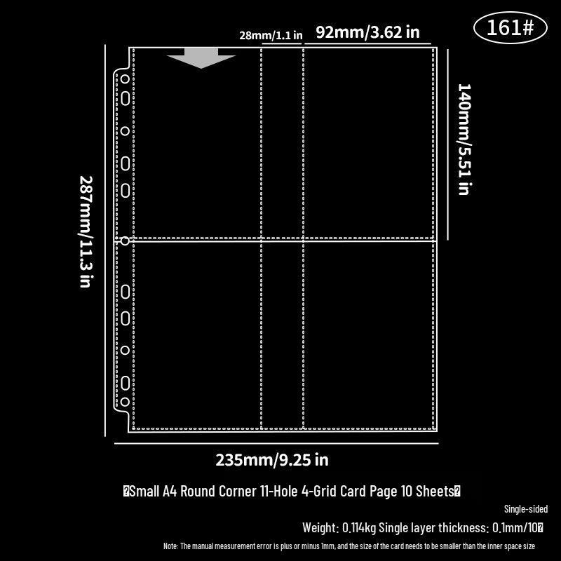 Hochtransparentes Loseblatt-Polaroid-Album – 3-in- & 5-in-Kartenfächer, quadratischer Kartenhalter, verdickte Seiten
