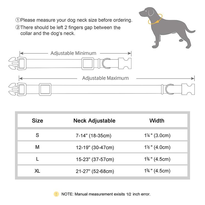 Reflective Custom Dog Collar Personalized Embroidery Pet Puppy Cat Collar Embroidered Phone Name For Small Medium Large Dog