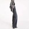 Women's Retro Wide-Leg High-Waist Jeans - Loose, Straight, Floor-Length for Spring & Autumn 2026