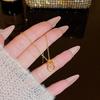 Fashion Light Luxury Titanium Steel Necklace Women'S High-End Pendant Sweet Temperament Collarbone Chain Does Not Fade Accessories