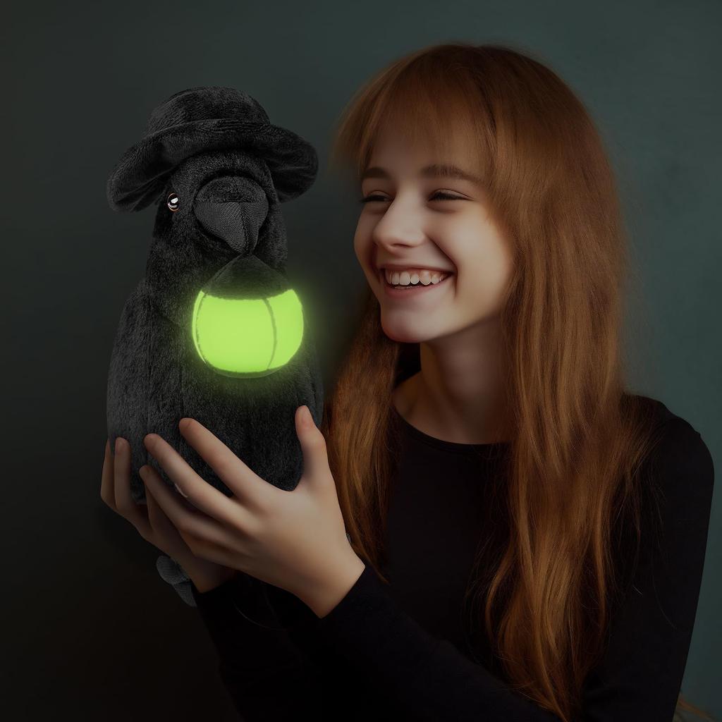 ZHONGXIN MADE Crow Plush Toy Realistic Cute Crow Standing Soft Bird Animal Doll Hugging Pillow Black Pillow Shop Co-sleeping Decor…