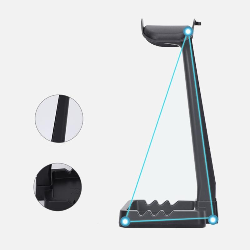 Headphone Stand With Detachable Cable Clip And Phone Dock For All Gaming Headsets And Desktop Accessories Storage