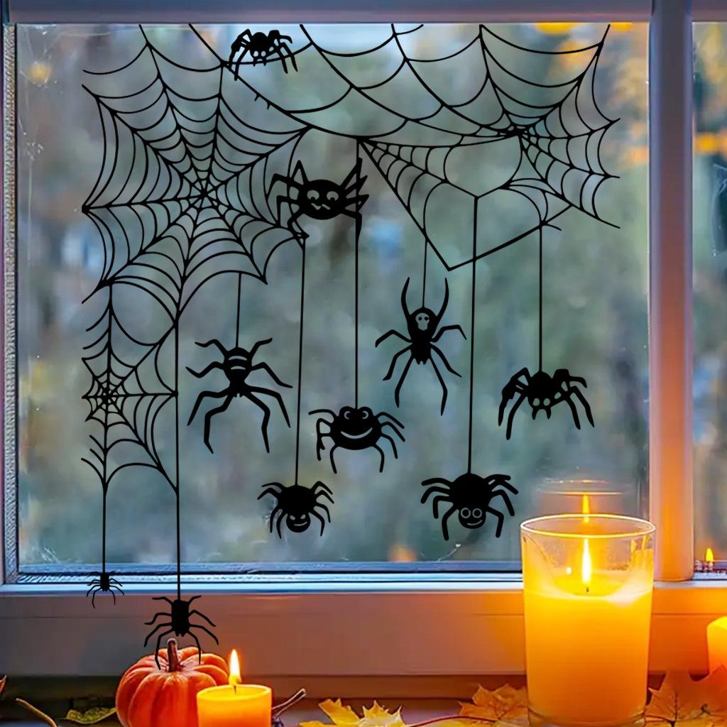 Halloween, Spider Wall Stickers, Party Decorations, Halloween Decoration Wall Stickers, Wall Decorations, Coffee Shop Decorations, Bar Wall Stickers