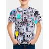 T-shirt Estiva per Bambini con Stampa 3D Girocollo Moda Versatile Traspirante Tendenza Casual