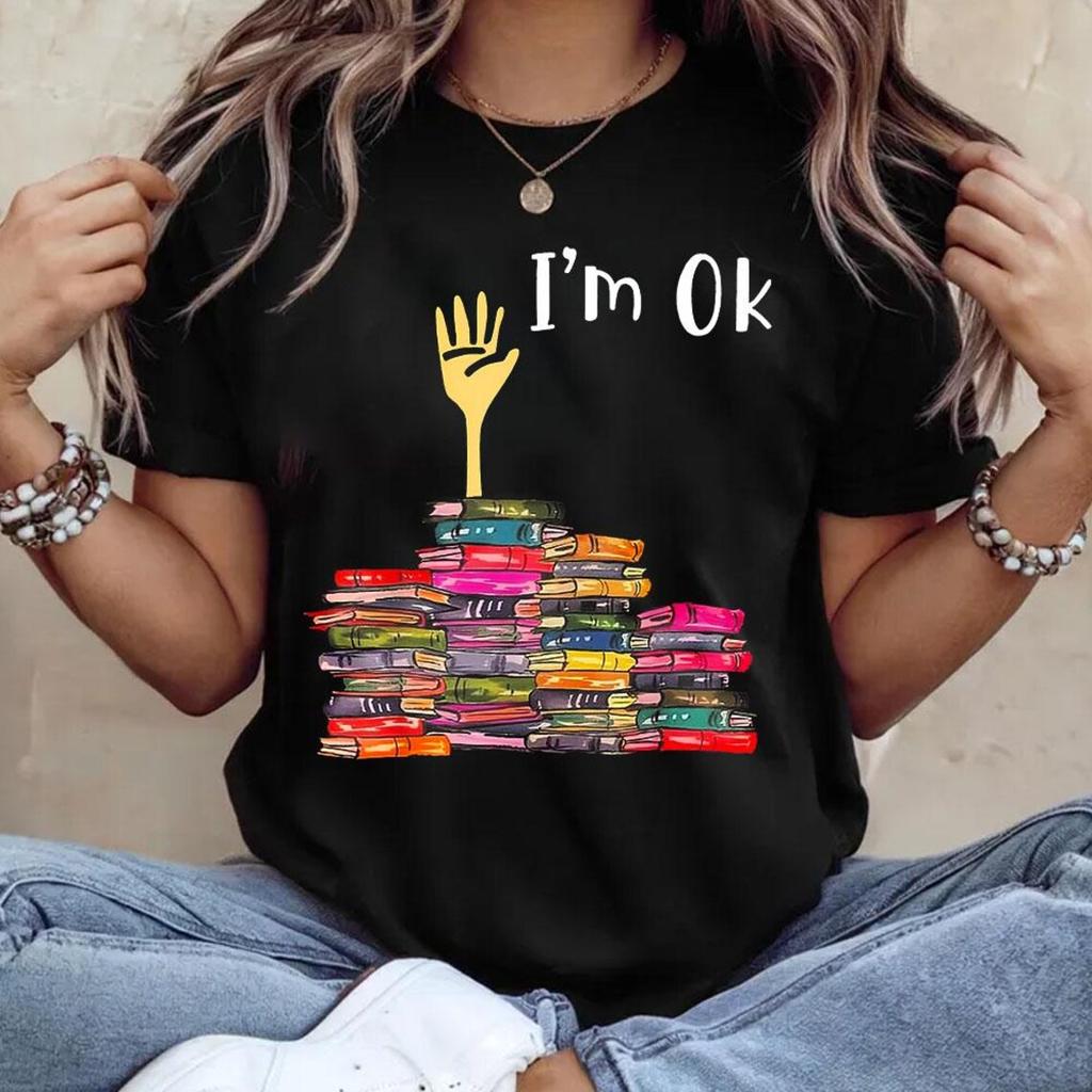 Lesen Zitat T-Shirt Floral Buch Grafik T-Shirt Herren Damen Humor Mode T-Shirts Lässig Streetwear T-Shirts