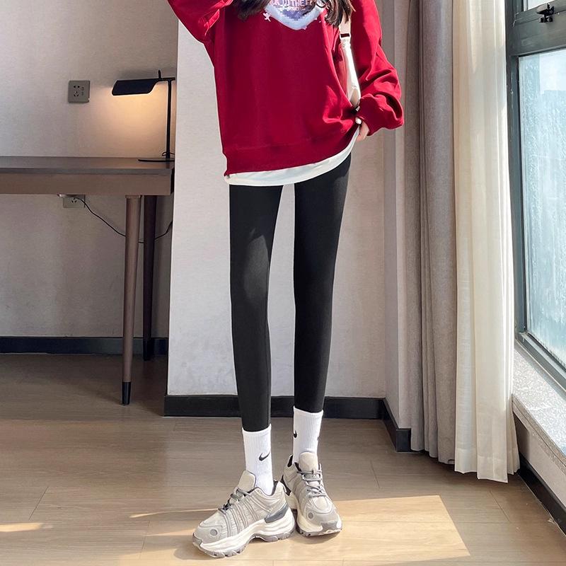 

Women s Vertical Striped Fleece-Lined Leggings: Slimming, High Elasticity, Thick, Cold-Resistant, Perfect for Autumn and Winter. M [Recommend 80-100 Jin]