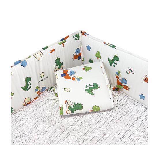 4-teiliges Krippenpolster-Set Weiches Kissen Babykrippen-Stoßstangenpolster Sicher